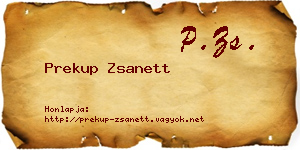 Prekup Zsanett névjegykártya