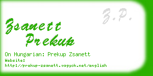 zsanett prekup business card